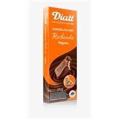 Chocolate Diet Recheado Paçoca Diatt - 2 barras de 25g